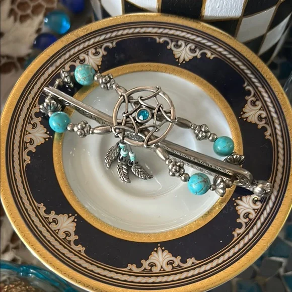 Native American Dream Catcher Hair Barrette - Picture 2 of 10